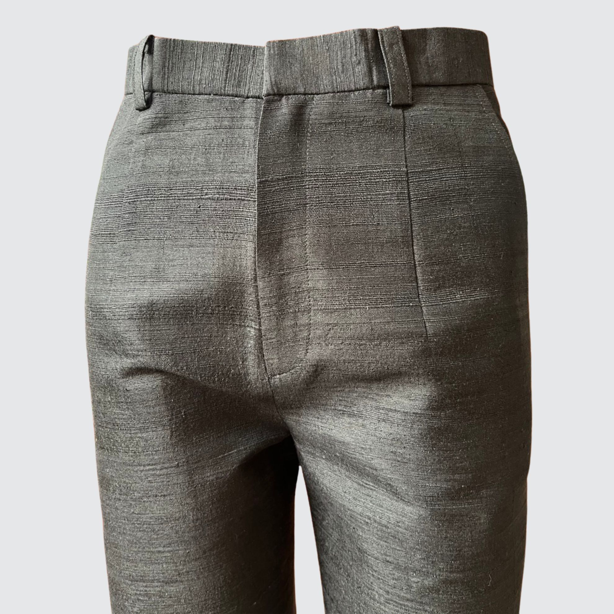 กางเกง ตัดเย็บจากไหมลืบ เนื้อหยาบ ไหมแท้100% | ตัดเย็บตามรูปร่าง | เลือกผ้า ส่งไซส์ได้