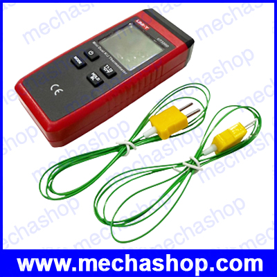 เครื่องวัดอุณหภูมิดิจิตอล Uni-T UT320D พร้อม Thermocouple K Type 2 Channel เครื่องวัดอุณหภูมิแบบสายวัดแสดงผลหน้าจอ LCD