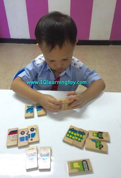 ของเล่นไม้ - เกมทดสอบเชาว์เด็ก ฝึกIQ และวัดความเข้าใจเตรียมสอบสาธิต โดยการจับคู่ภาพยานพาหนะต่างๆ ด้านหน้า-หลัง/ ข้างซ้าย-ขวา ส่งฟรี