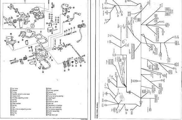 DAIHATSU MIRA (90-94) คู่มือซ่อมรถยนต์วงจรไฟฟ้า DAIHATSU MIRA เครื่องยนต์ ED-10 คาบูเรเตอร์ บอดี้ L201ไดแกรมไดฮัทสุ มิร่า ไวริ่งสายไฟ