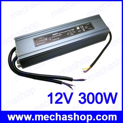 เพาเวอร์ซัพพาย แหล่งจ่ายไฟ 12V 25A 300W LED Waterproof Power Supply ประกัน 1 ปี