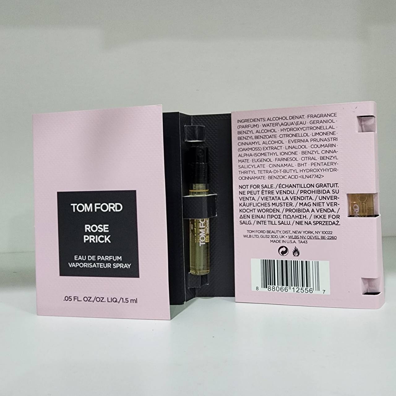 น้ำหอมไวออลหลอดทดลอง Tom Ford Rose Prick Eau de Parfum 1.5ml Spray Sample Vial ขนาดทดลองแบบ VIAL