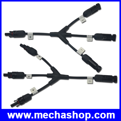 ขั้วต่อแผงโซล่าเซลล์ พลังงานแสงอาทิตย์ โซล่า คอนเน็คเตอร์ MC4 "X" M/M/M/F Solar Panel Cable Branch Connector For PV Modules Connection(ราคาพิเศษ จำนวน1คู่)