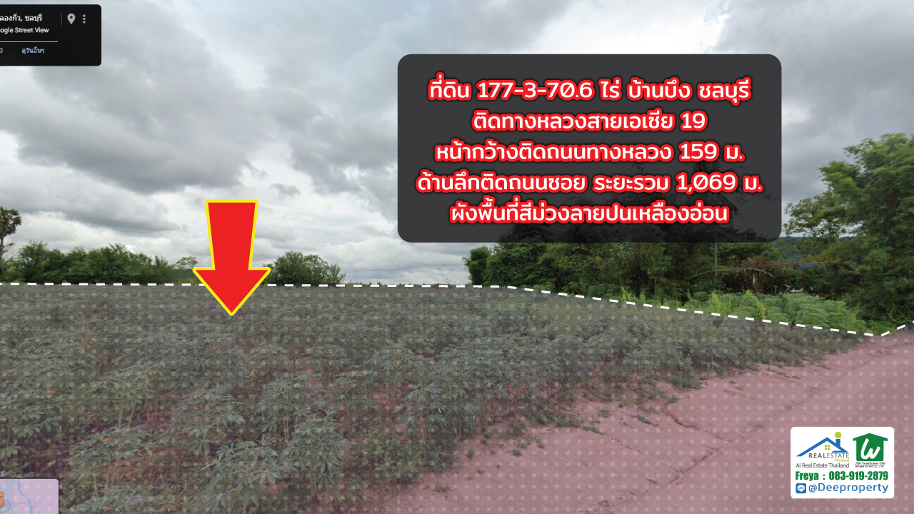 📌 ขายที่ดิน EEC ที่ดินผังม่วง ติดถนนใหญ่! 177 ไร่ ใกล้นิคม WHA ESIE2 ติดทางหลวงเอเชีย 19 ราคาถูก!🔥