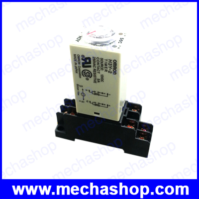 เครื่องหน่วงเวลา แบบหน่วงเปิด ตั้งเวลาแบบอนาล็อก พร้อมฐาน DC 12V H3Y-2 Power On Timer Delay Relay 0-60 Second 12VDC & Base