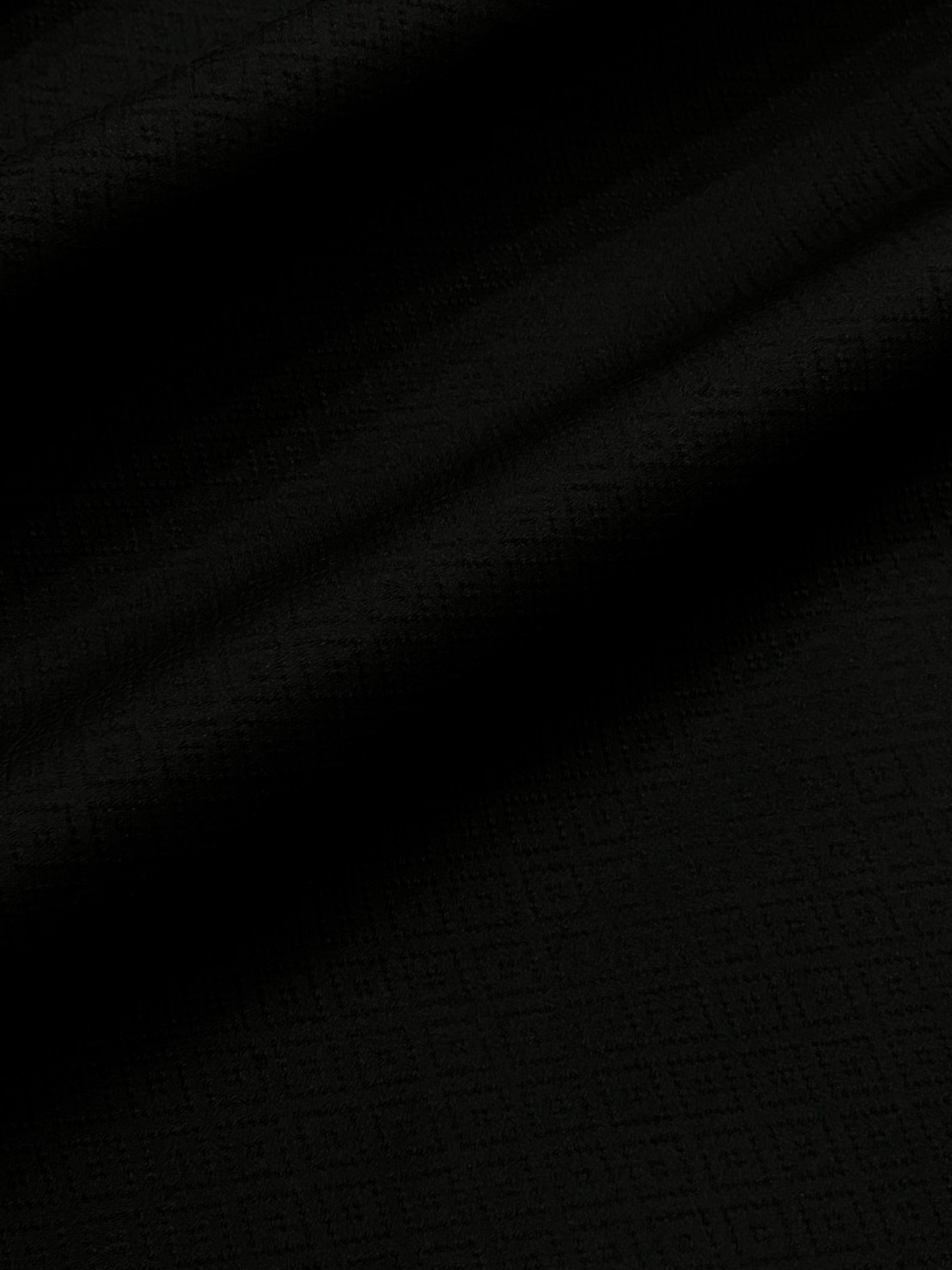 ผ้าไหมยกดอก ลายลูกแก้ว ไหมแท้ สีดำสนิท (หลา,เมตร) รหัส B5-NY-1103681