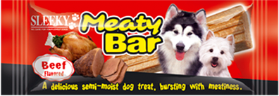 ขนมสุนัข SLEEKY มีทตี้บาร์ รสเนื้อ - ขนมหมาทุกสายพันธุ์