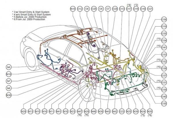 CD คู่มือซ่อม WIRING DIAGRAM TOYOTA CAMRY HYBRID ปี 2009 เครื่องยนต์ 2AZ-FXE, 1AZ-FE, 2AZ-FE , 2GR-FE