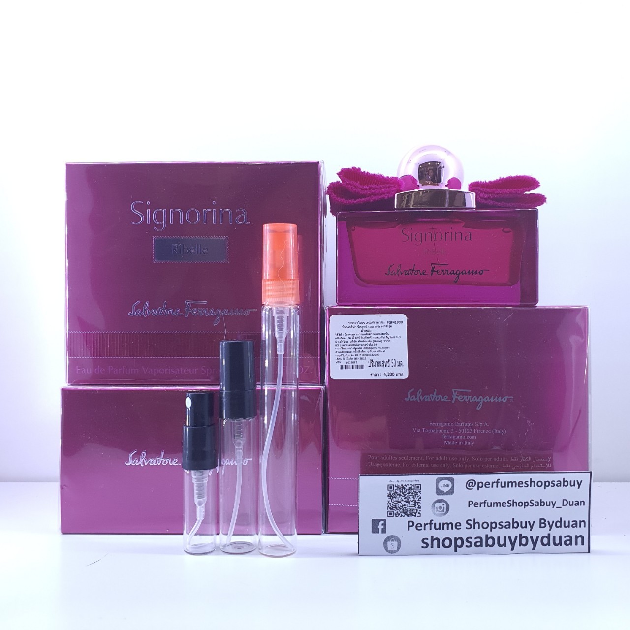 น้ำหอมแท้แบ่งขาย Salvat0re Ferragam0 Signorina Ribelle EDP