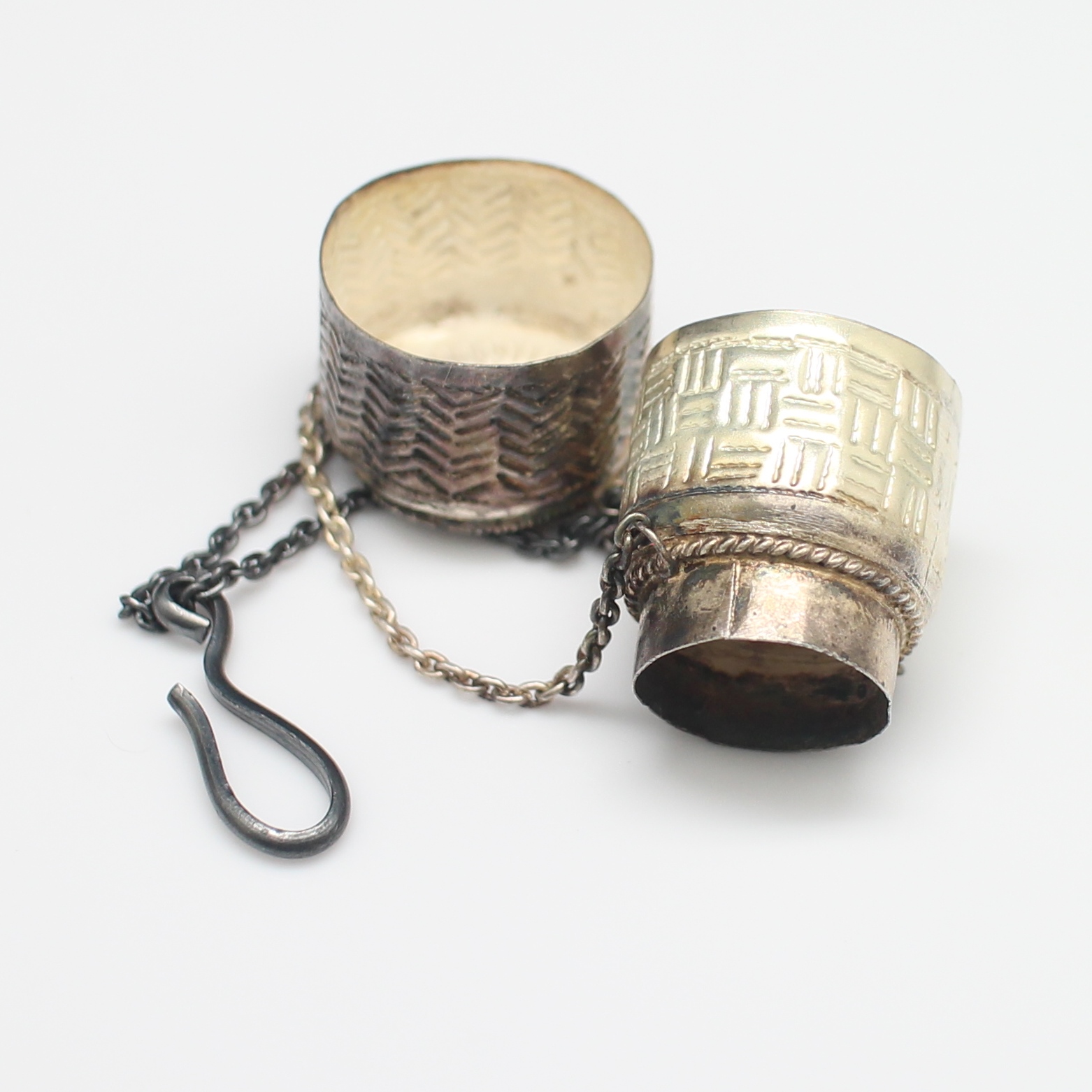 SI356 กระติ๊บเงินจิ๋ว ลายสาน เงินแท้ 92.5% นน.รวม 14.8 กรัม