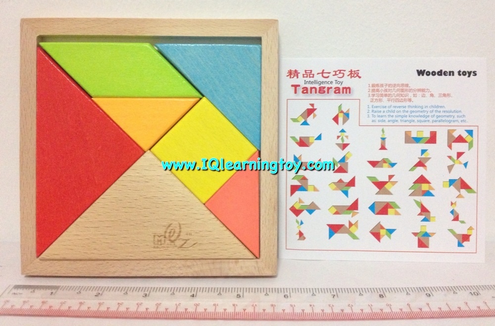 Tangram ไม้รูปร่างต่างๆ 7 ชิ้น เป็นเกมส์ ฝึกสมอง ฝึกการเรียนรู้แบบปลายเปิด มีอิสระทางความคิด แสดงออกได้อย่างสร้างสรรค์ ฝึกสมาธิ ส่งฟรีค่ะ