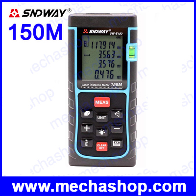 ตลับเมตรดิจิตอล เครื่องวัดระยะดิจิตอล เครื่องวัดระยะเลเซอร์ SNDWAY SW-E150 150M 493FT Digital Diastimeter Laser Distance Meter Laser Rangefinder Meter