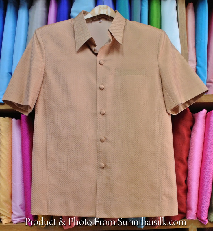 เสื้อซาฟารี คอปก ลูกแก้ว ทรง DT-045