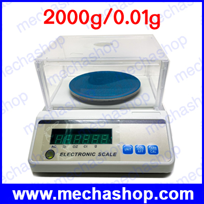 เครื่องชั่งความละเอียดสูง เครื่องชั่งห้องแลป มีฝาครอบถาดชั่ง ชั่งได้ 2000g/0.01g Precision Scale รุ่น BL-H2-2000g (ไม่มีแบตสำรอง)
