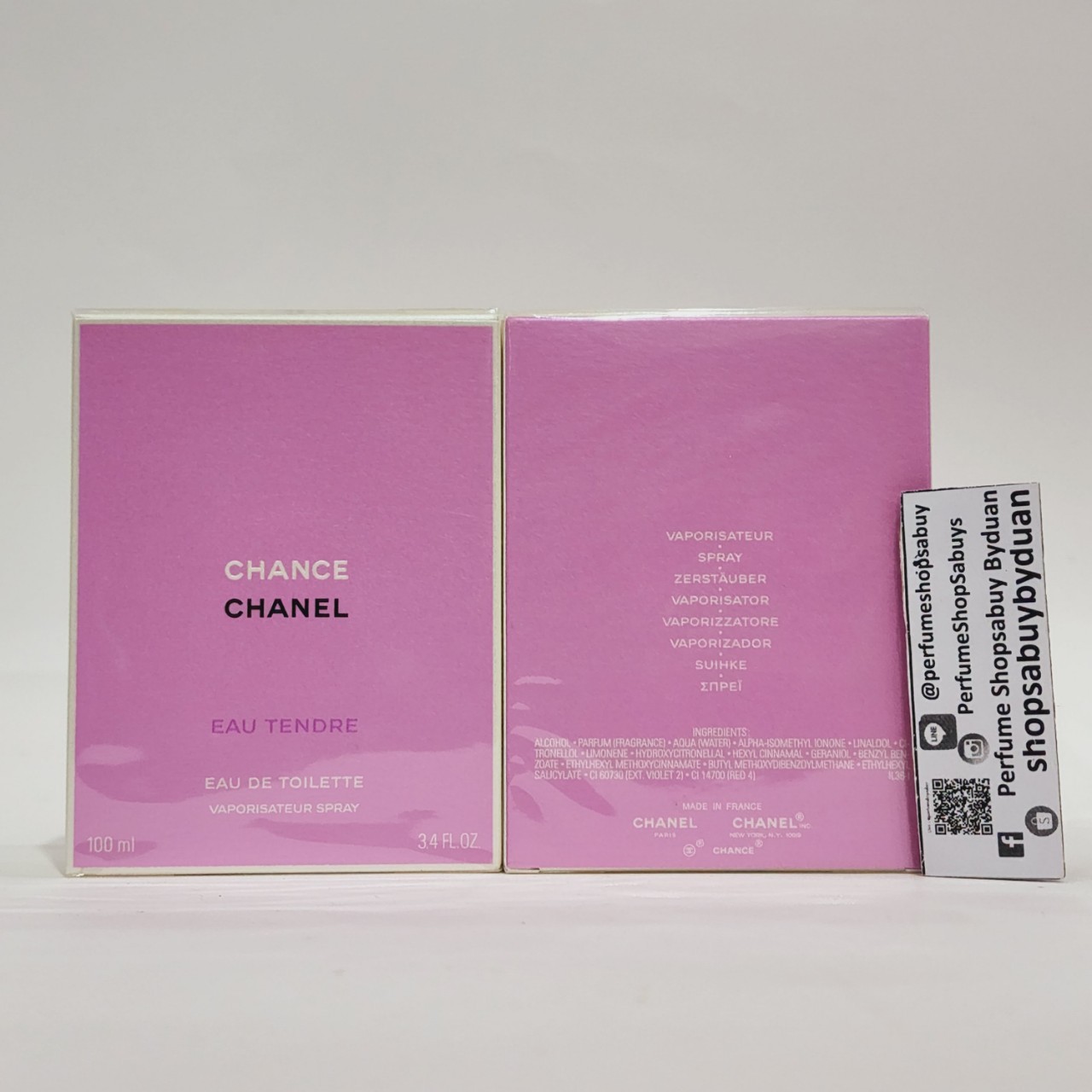 น้ำหอม Chanel Chance Eau Tendre for Women EDP 100 ML. กล่องซีล
