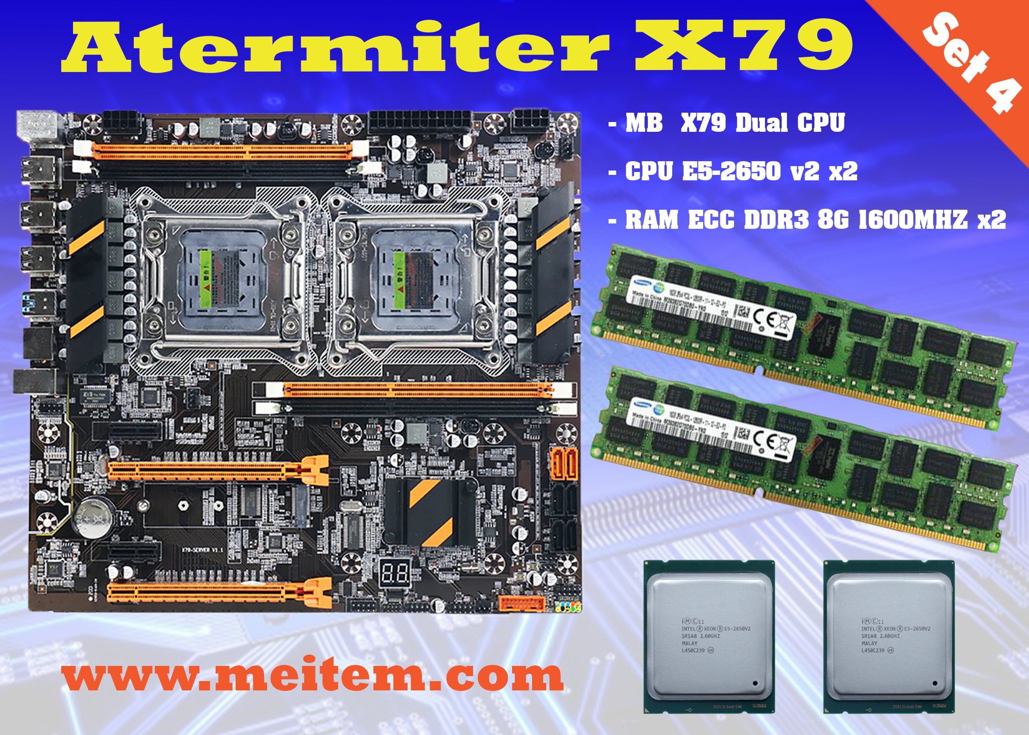 Set X79 Dual CPU + E5-2650 v2