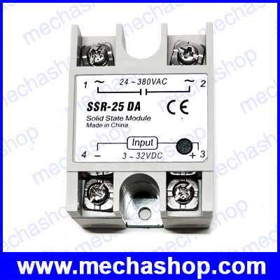 โซลิดสเตตรีเลย์ 25A solid state relay SSR-25DA 25A actually 3-32V DC TO 24-380V AC