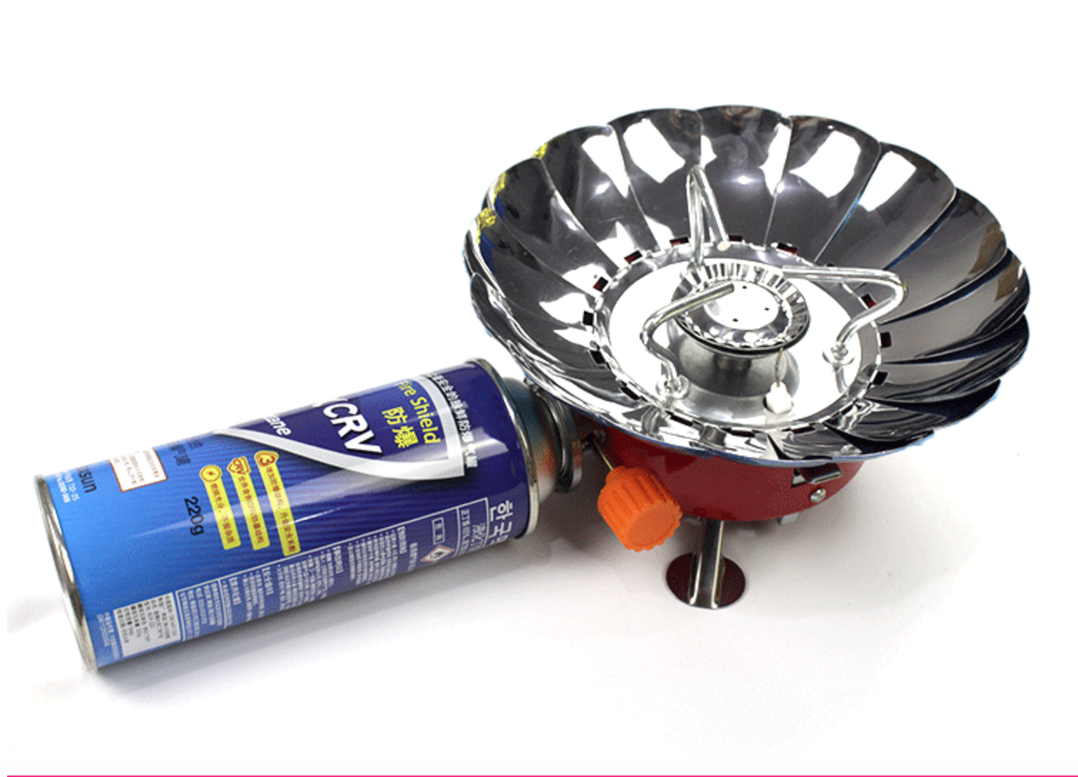 เตาแก๊สพกพา แค้มปิ้ง เดินป่า ทรงกลม(กลีบบัว)