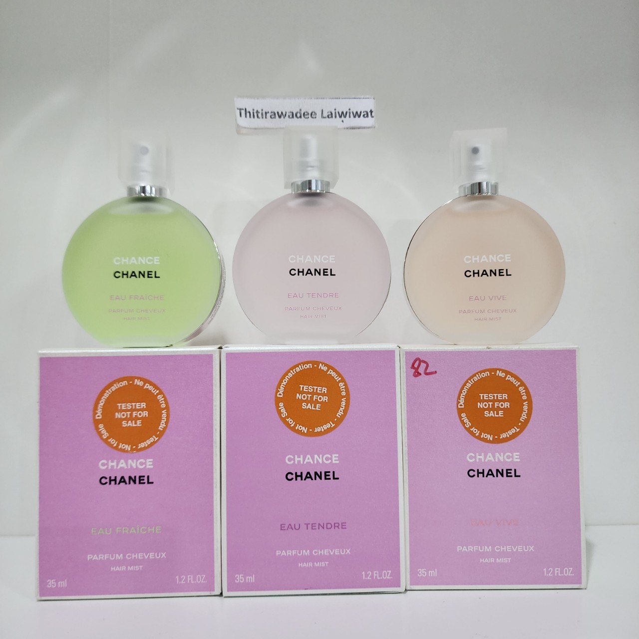 น้ำหอม Chanel Chance Eau Tendre Hair Mist 35ml กล่องเทสเตอร์ สเปรย์น้ำหอมสำหรับเส้นผม