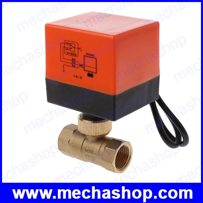 มอเตอร์วาล์วไฟฟ้า Electric Motorized Brass Ball Valve DN15 AC 220V 2 Way 3-Wire