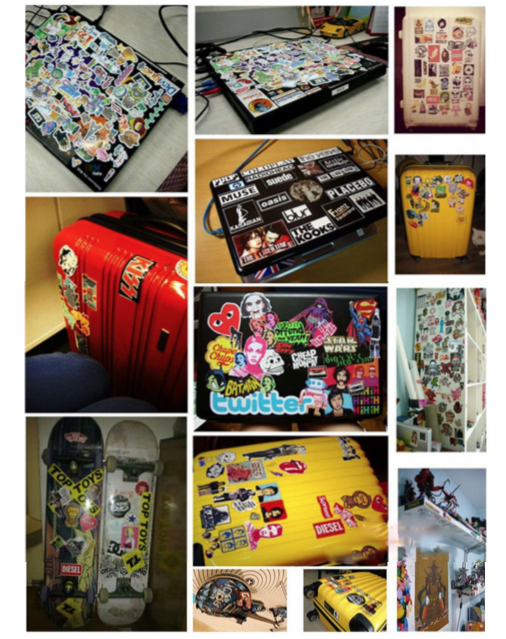 สติ๊กเกอร์ (set 100 ชิ้น) ติด ตกแต่ง กระเป๋า โน๊ตบุ๊ค ของใช้จิปาถะ
