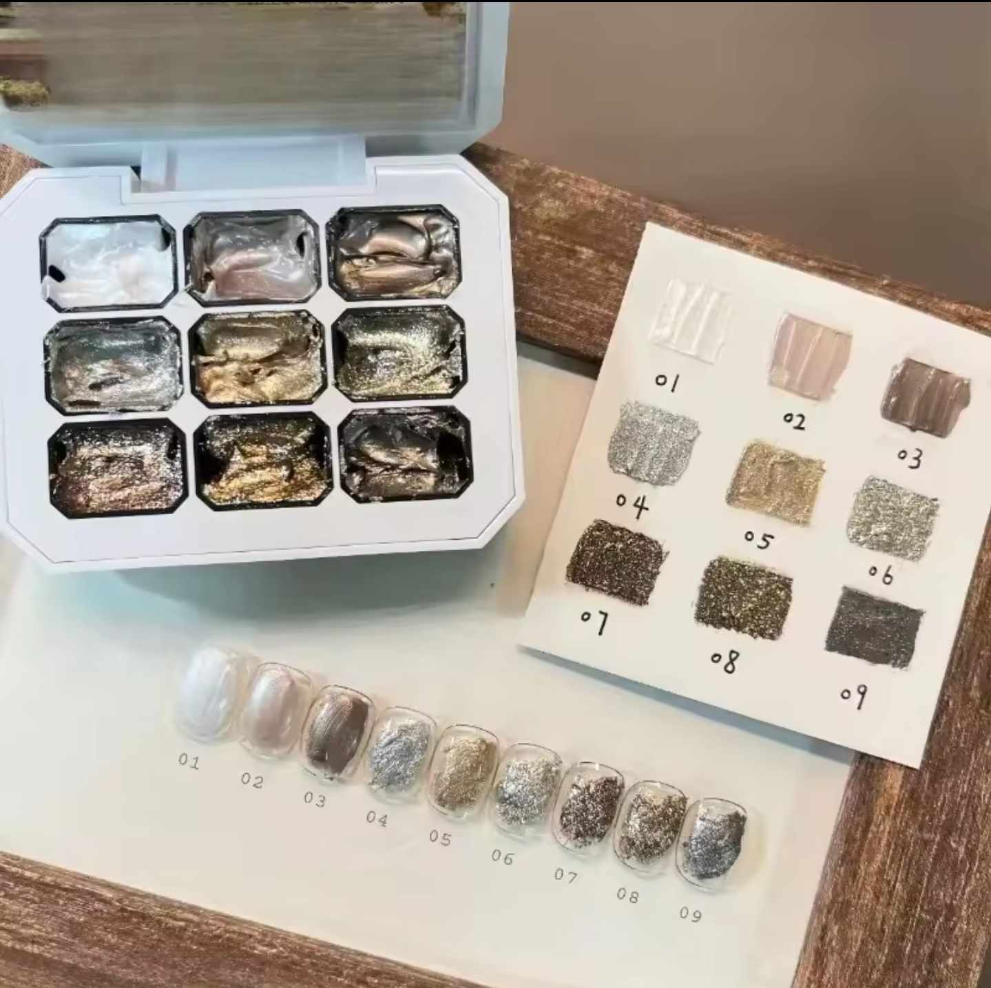 ยิปซั่มเจล [Gypsum gel] เจลเพ้นท์นูนปูนพลาสเตอร์ สีเจลเนื้อทราย 9เฉดสี/เซต