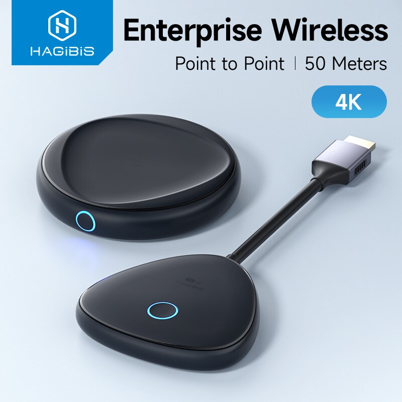 Hagibis 4K HDMI Wireless Transmitter and Receiver Kit, 2.4/5GHz Wireless HDMI Extender Kits to Monitor, Projector, HDTV