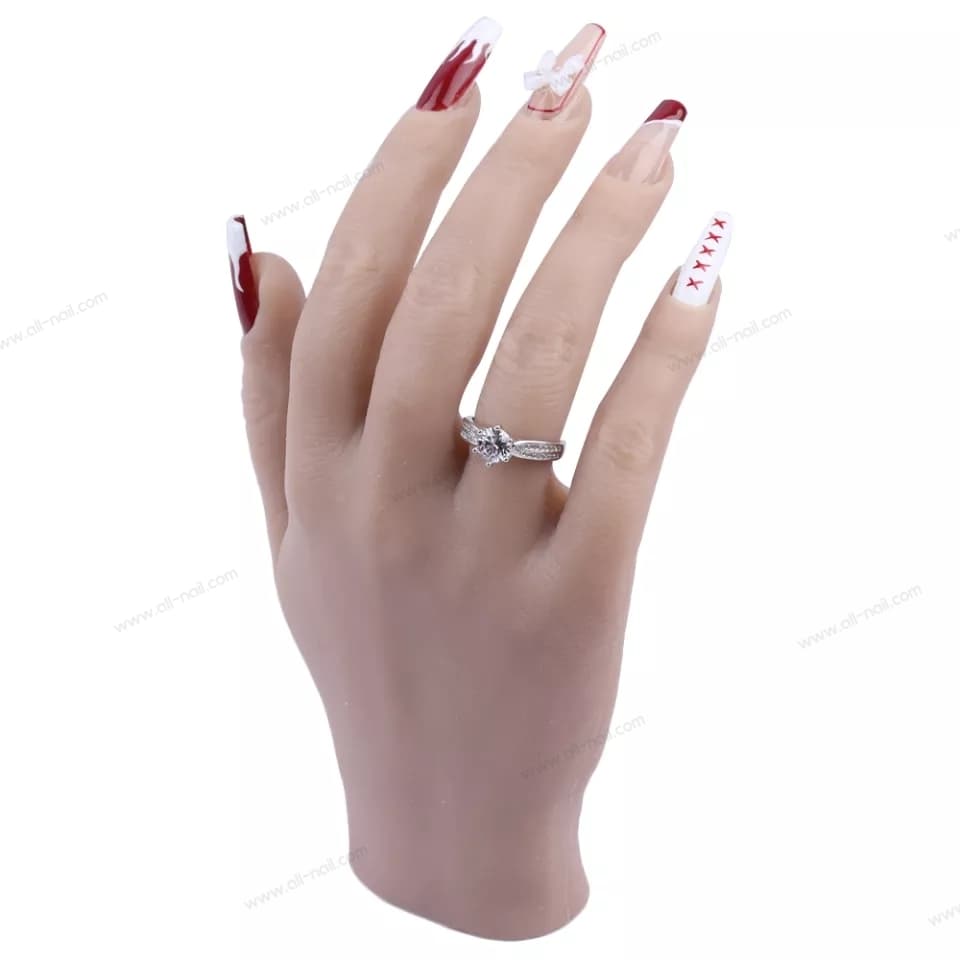 มือยางปลอม มือปลอม มือปลอมฝึกทำเล็บ ฝึกต่อเล็บ บิดงอได้อิสระ