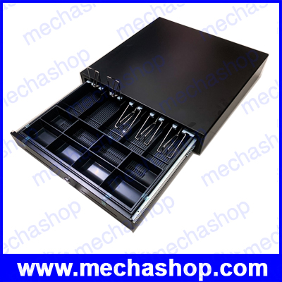 ลิ้นชักเก็บเงิน กล่องเก็บเงิน Cash drawer 405A (5 ช่องธนบัตร 8 ช่องเหรียญ สำหรับธนบัตรไทยโดยเฉพาะ ปรับความกว้างช่องได้) 405A เหล็กหนาพิเศษ