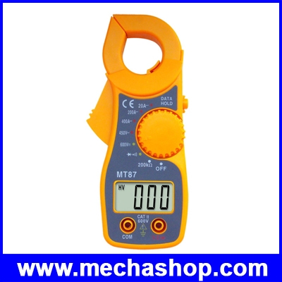 มิเตอร์วัดไฟฟ้า แคมป์มิเตอร์ มิเตอร์วัดกระแสไฟ AC และ แรงดัน AC/DC LCD Multimeter Digital Clamp Meter Tester รุ่น MT87