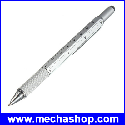 ไขควงปากกาอเนกประสงค์ Portable 6 in 1 Multi Tool Pen with Touch Screen Ruler Level Multi Screwdriver