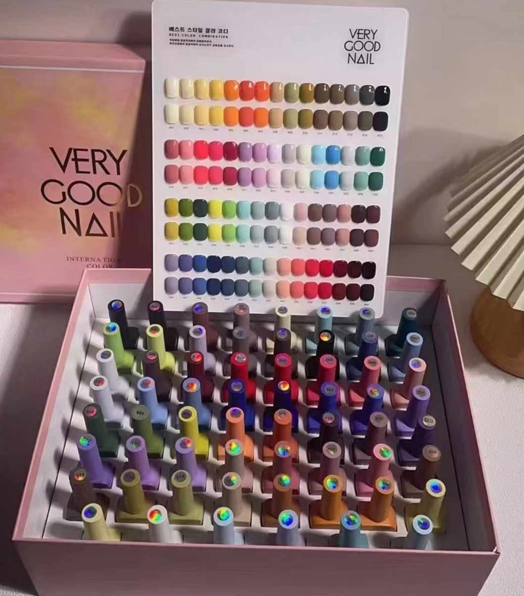 [60สี/เซต] ชุดสีเจลทาเล็บ VERY GOOD Nail 15ml พร้อมชาร์ตสี!!