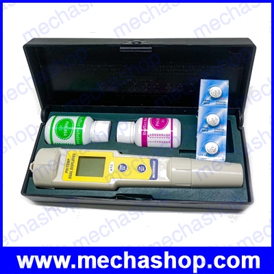 เครื่องวัดกรดต่าง เครื่องวัดความเป็นกรดด่าง เครื่องวัดคุณภาพน้ำ pH Meter Digital Waterproof Temperature Tester Replaceable Electrode 14.00 pH Range Water Quality Tester