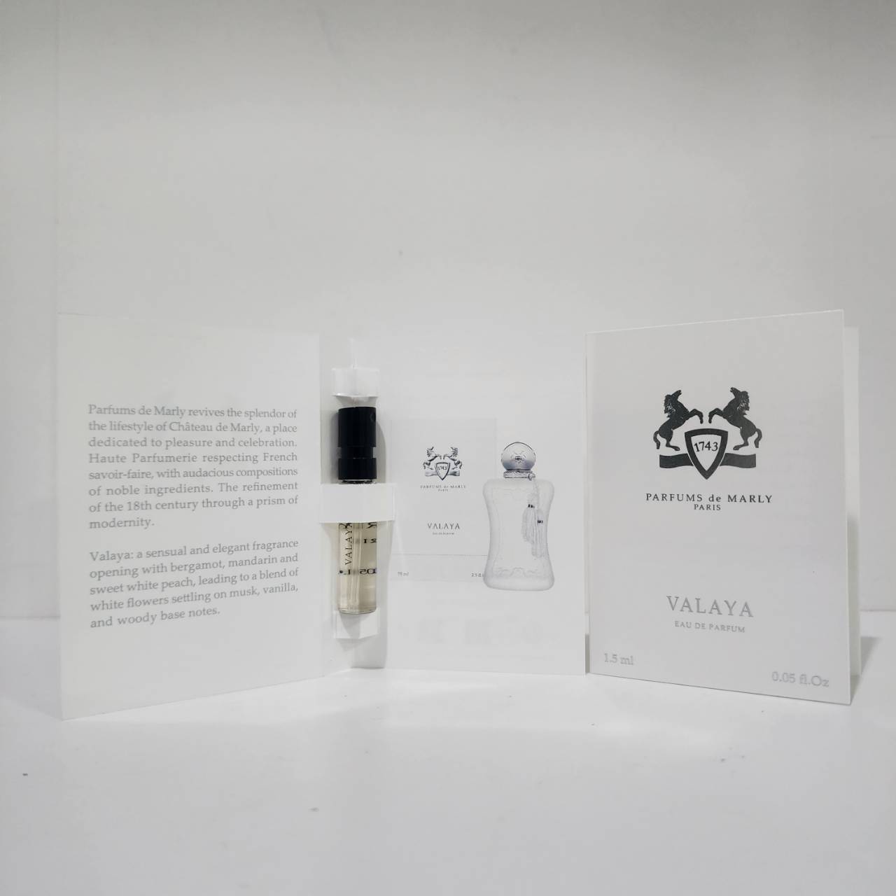 น้ำหอมไวออลหลอดทดลอง Parfums De Marly Valaya EDP 1.5ml Spray Sample Vial แบบหลอดทดลอง น้ำหอมไวออลแบบหลอด