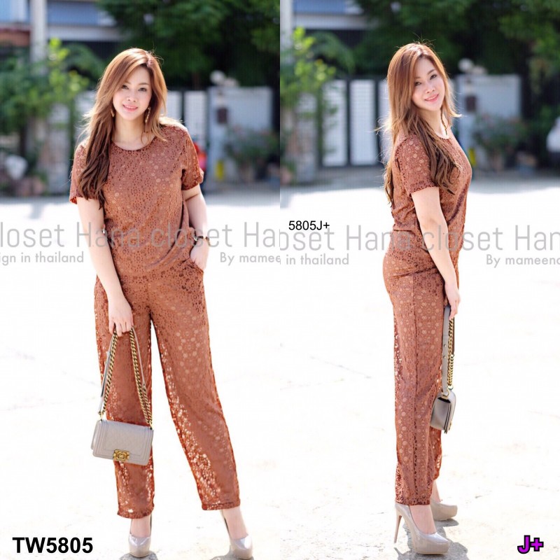 Set #สาวอวบ ลูกไม้ TW5805