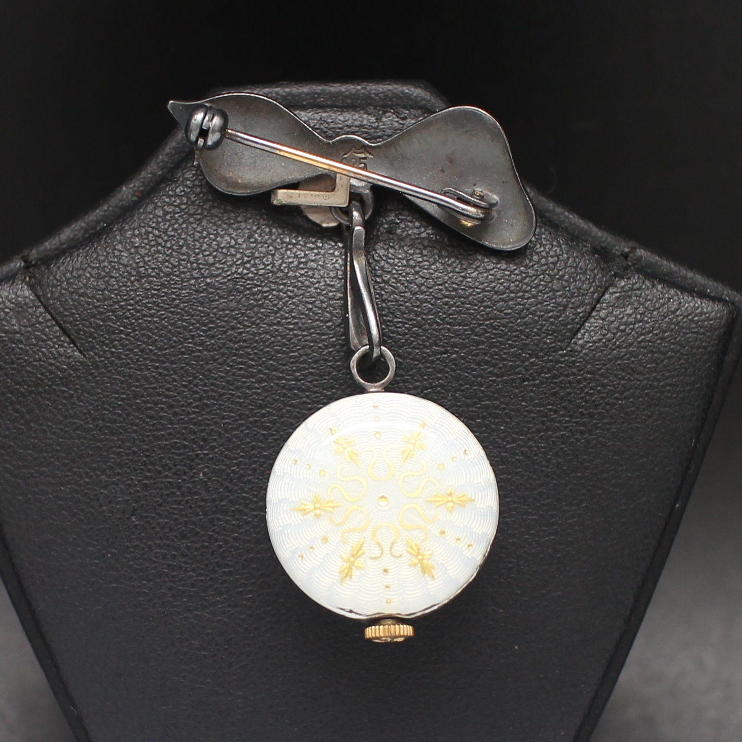 CL25054 นาฬืกาโบราณลงยา ตัวเรือนเงินแท้ 92.5% นน.รวม 13.9 กรัม