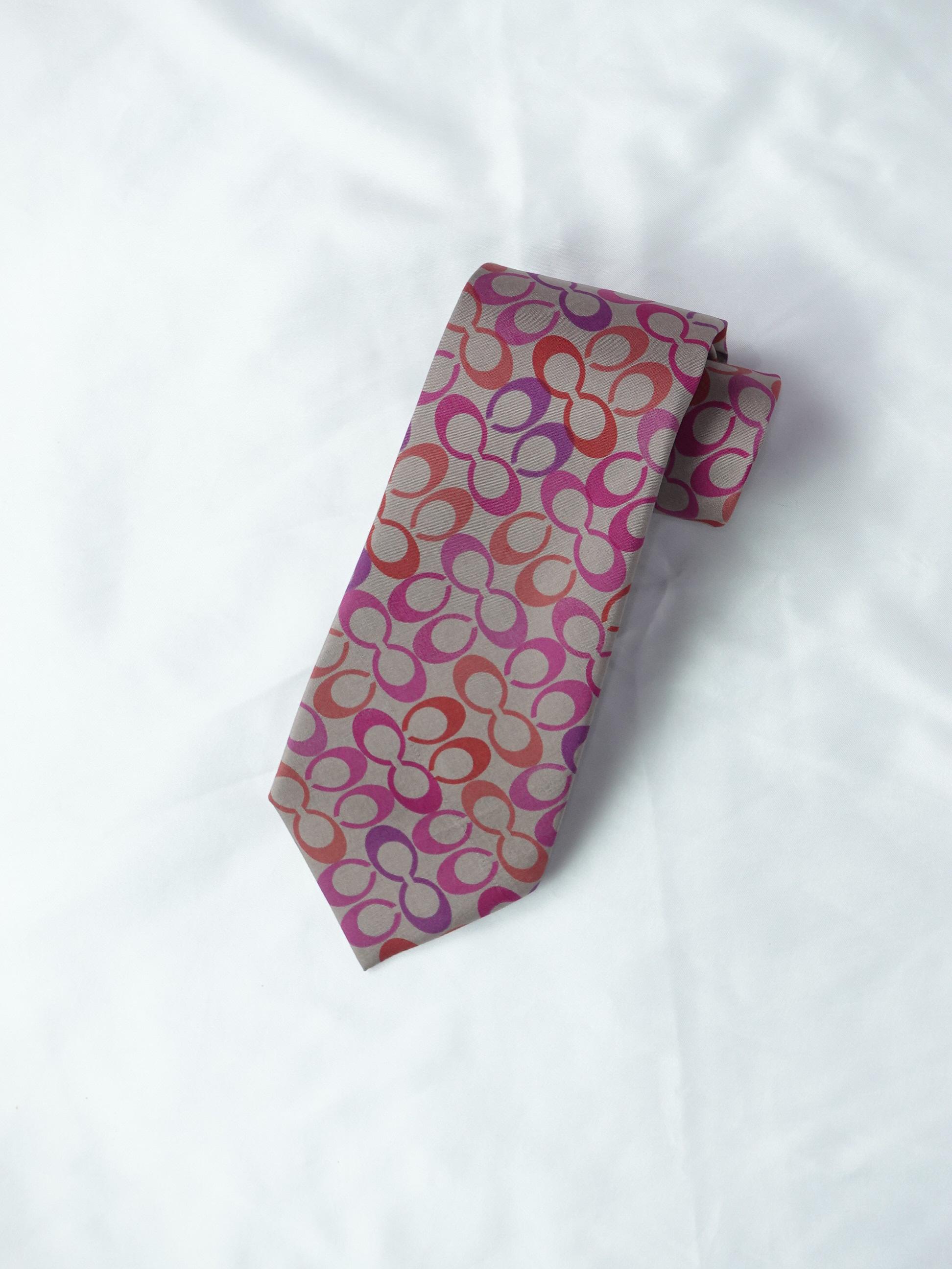 เนคไทผ้าไหมพิมพ์ลาย ขนาดกว้าง 3.0นิ้ว สีเทา รหัส NB-NY-0124681114