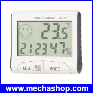 เครื่องวัดความชื้น เครื่องวัดอุณหภูมิ DC102 LCD Screen Digital Hygro Thermometer Hygrometer Temperature Humidity Meter clock