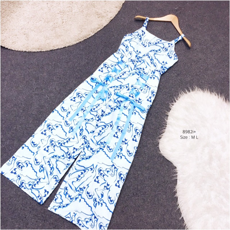 พร้อมส่ง จั๊มสูทขายาว
