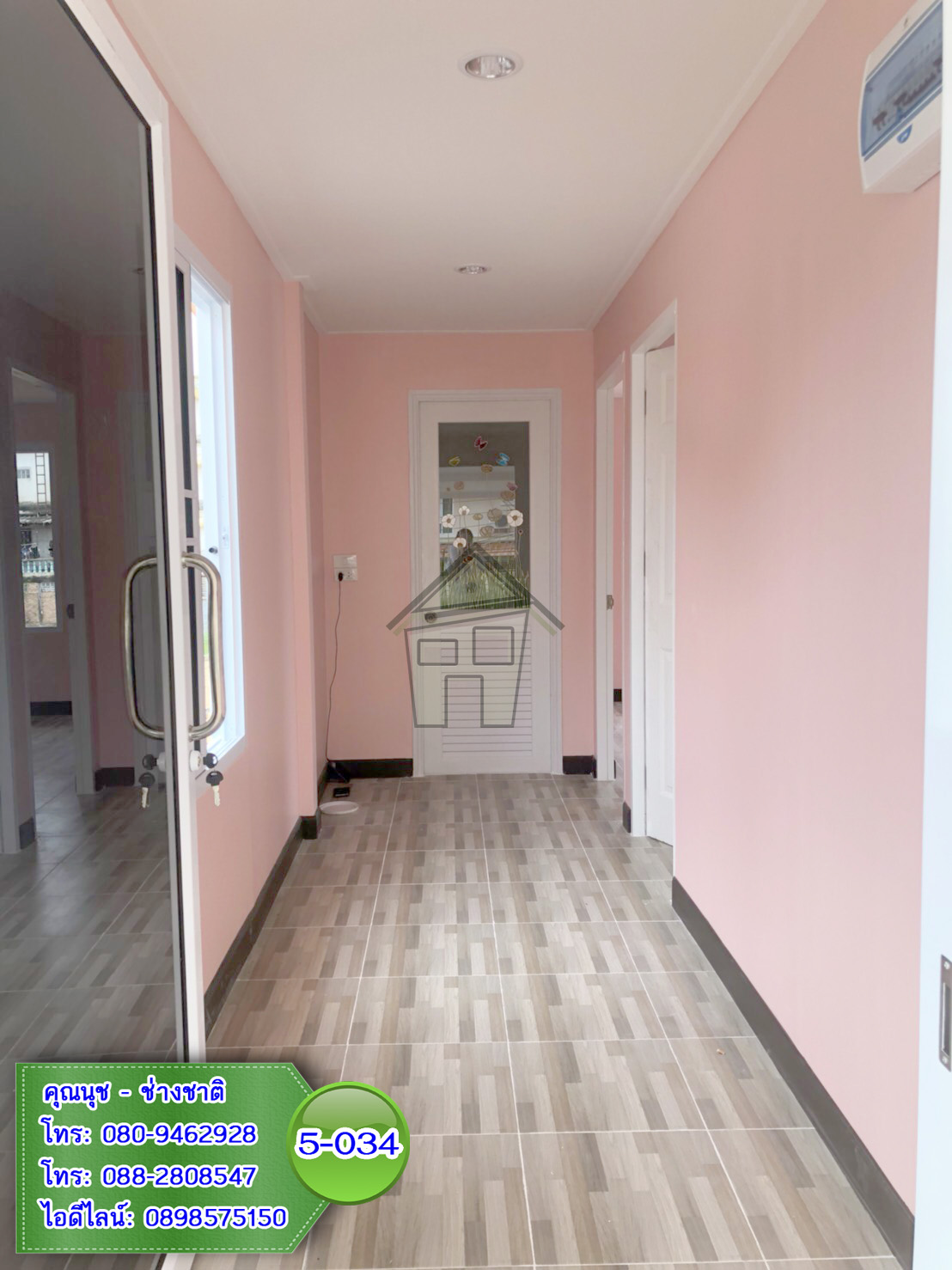 5-034 บ้านน็อคดาวน์ 2 ชั้น ทรงโมเดิรน์ (สีส้ม)