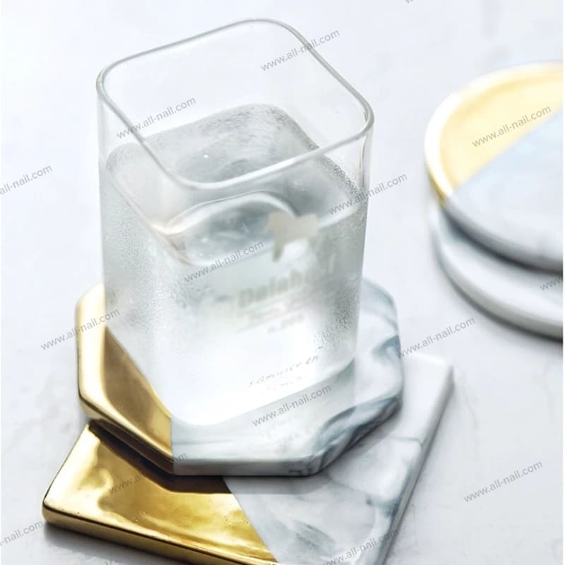 พร็อพถ่ายรูปเล็บ จานหินอ่อนถ่ายรูปโชว์เล็บ ฉากถ่ายรูป จานสี จานรองแก้วแบบเรียบหรู