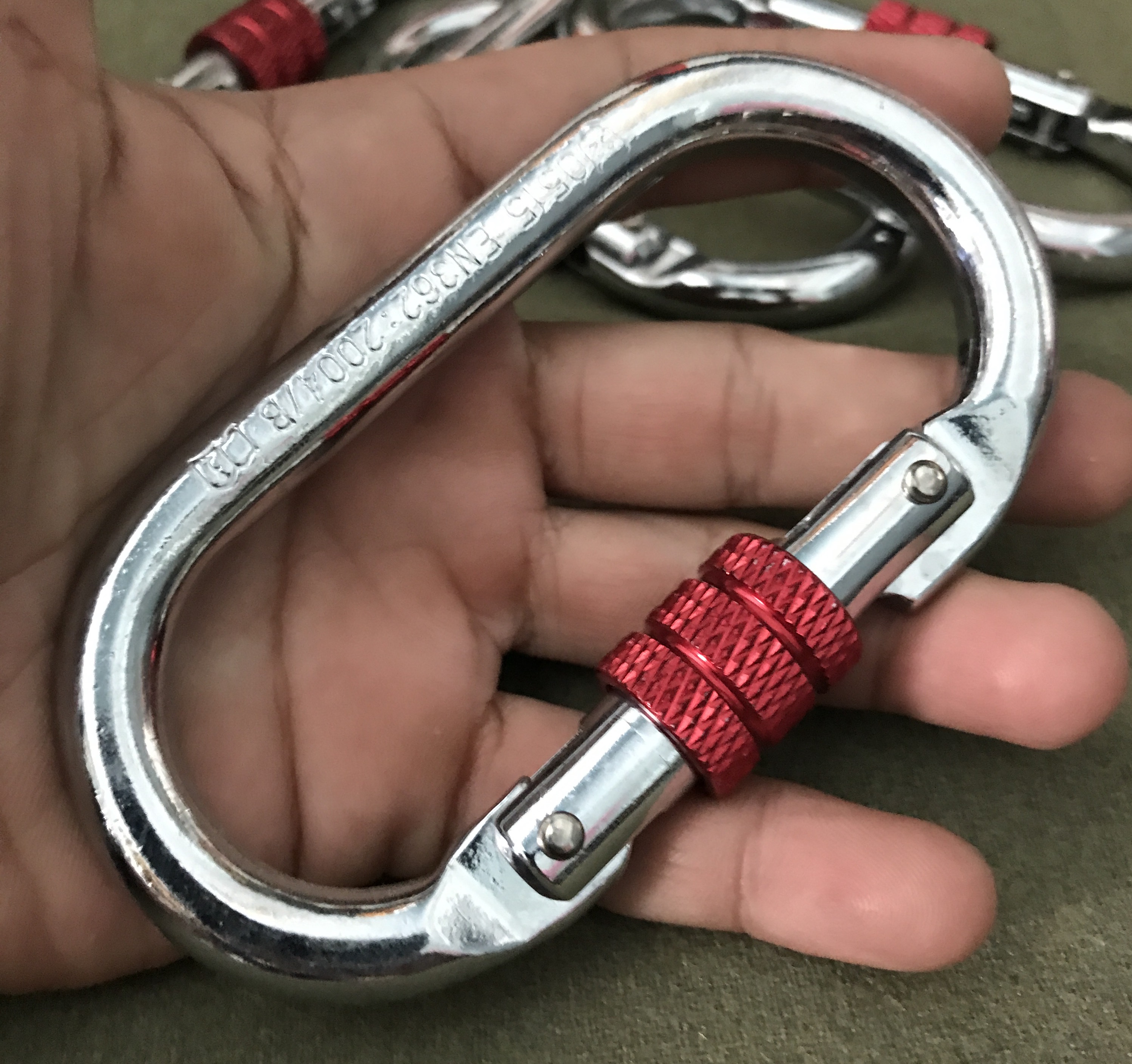 carabiner - สำหรับปืนเขา โรยตัว รับน้ำหนักได้ 25KN