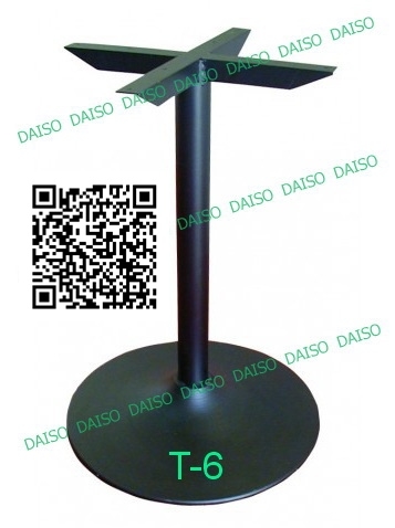 ขาโต๊ะเหล็กหล่่อทรงแชมเปญ ขาแชมเปญพ่นสีดำ