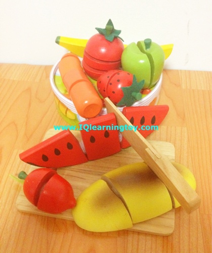 ของเล่นไม้-ชุดผลไม้ สีสันสวยงามเหมือนจริง ฝึกการใช้กล้ามเนื้อมือ และจินตนาการ เรียนรู้เรื่องคณิตศาสตร์ เศษส่วน ให้เด็กๆสนุกสนานเพลิดเพลิน (3+) ส่งฟรี