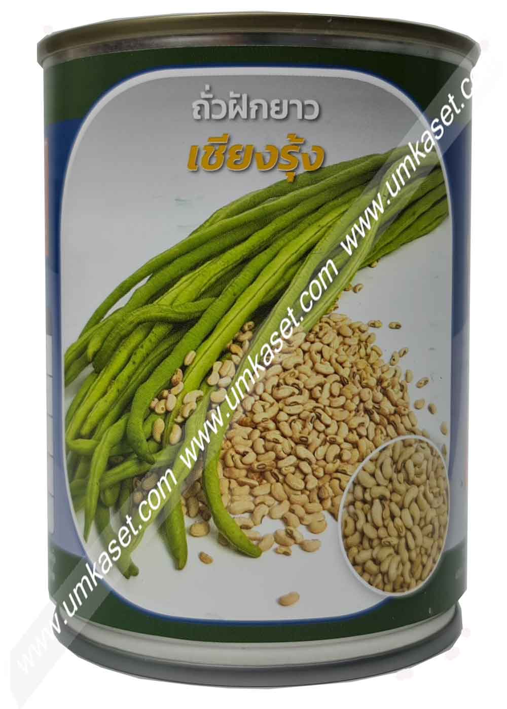 ถั่วฝักยาว (ถั่วเนื้อเมล็ดขาว) พันธุ์เชียงรุ้ง ตราลูกโลก