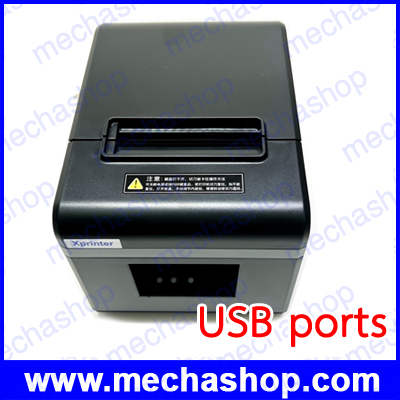 เครื่องพิมพ์ใบเสร็จ เครื่องพิมพ์สลิป เครื่องพิมพ์ความร้อน 80mm รองรับ Win7/8/10 ตัดกระดาษอัตโนมัติ USB Ports