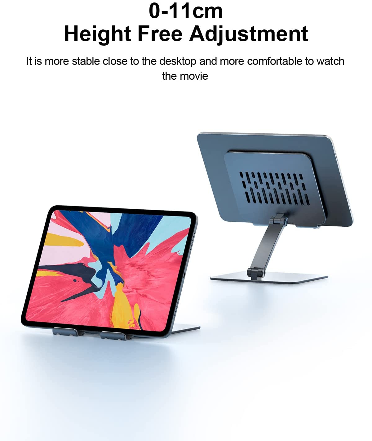 Hagibis ips01 แท็บเล็ตขาตั้งขาตั้ง iPad แบบปรับความสูงอลูมิเนียมสำหรับ iPad Pro 9.7, 10.5, 12.9 Air Mini Kindle สวิทช์