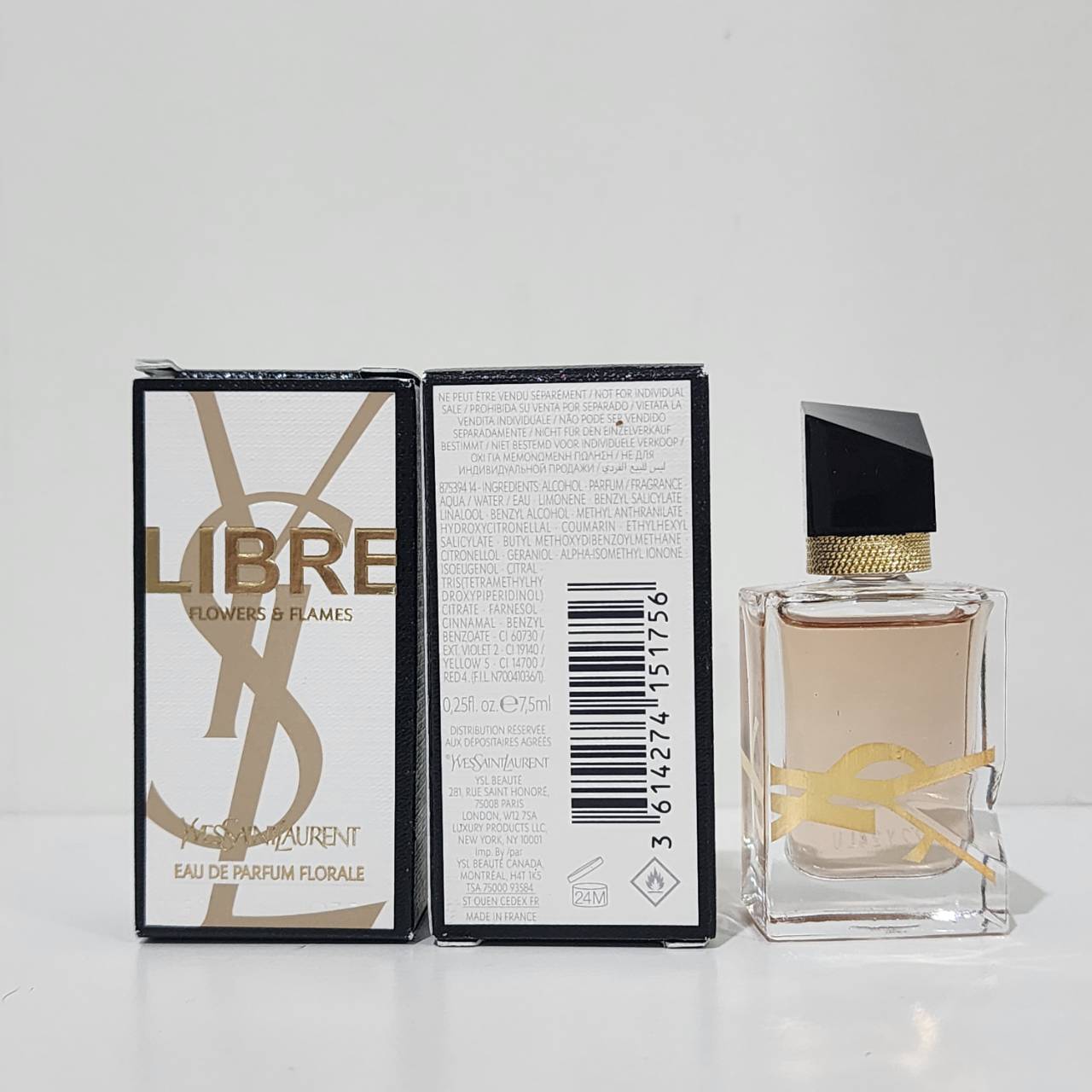 น้ำหอมจิ๋วมินิ YSL Libre Flowers & Flames EDP 7.5mlแบบแต้มมีกล่อง ( Mini Perfume น้ำหอมขนาดพกพา) น้ำหอมจิ๋วมินิ ขวดน่ารัก ตั้งโชว์ก็สวย พกพาก็สะดวก หัวแต้มตามจุดชีพจร