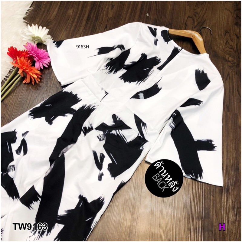 พร้อมส่ง จั๊มสูทขายาว