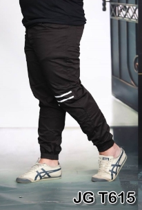กางเกง jogger JG T615 ดำแถบ